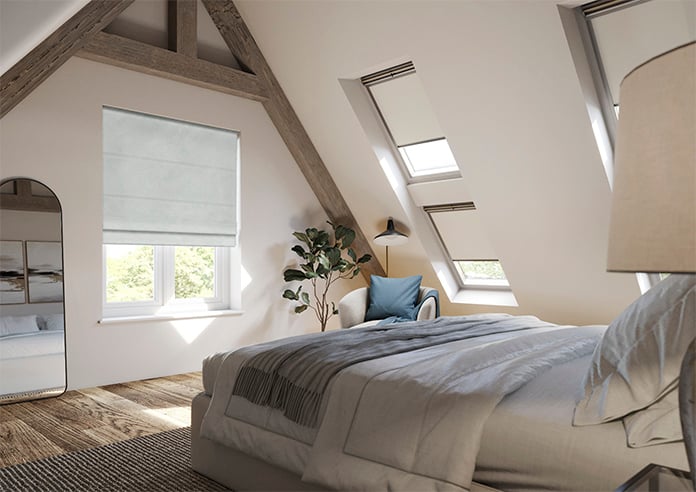 Odessa Velvet, Silver - Twist&Fit Roman Blind - Image 7